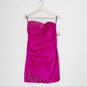 Jessica McClintock Magenta Dress Size 9 NWT